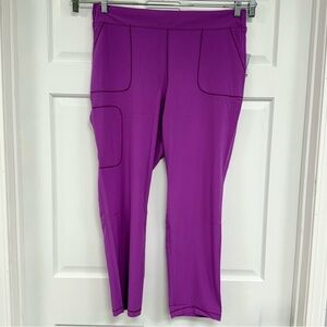 NWT Cherokee Certainty Anti-Microbial Scrub Pants Violet Purple Scrubs Bottoms